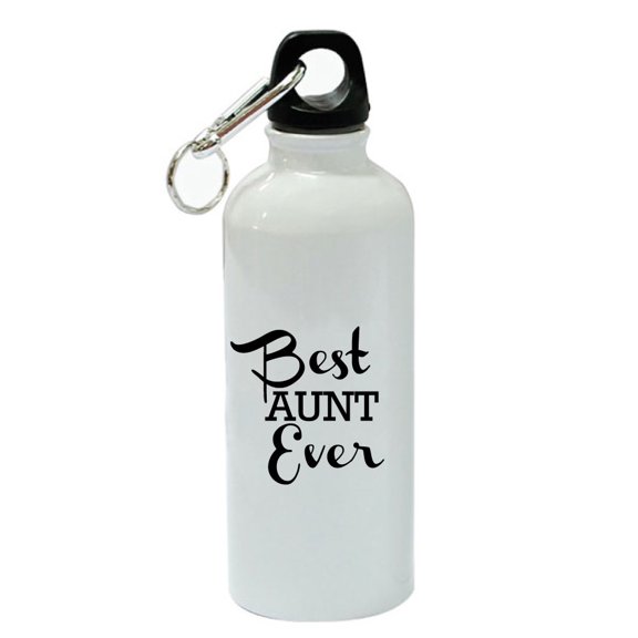 Best Aunt Ever White Aluminum Sports 20 oz Water Bottle