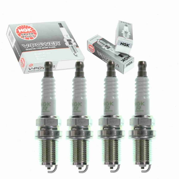 4 pc NGK V-Power Spark Plugs compatible with Kia Spectra 1.8L L4 2000-2004