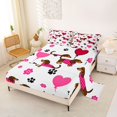 thumbnail image 2 of Homewish Dachshund Animal Bed Sheets,Dog Paws Full Size Sheets,White,Floral Balloon Decor,4 Pieces,1 Flat Sheet, 1 Fitted Sheet and 2 Pillowcases, 2 of 6