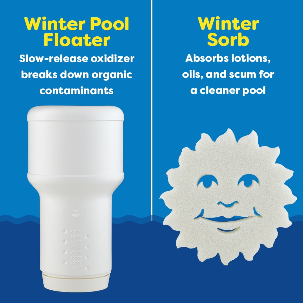 In The Swim Pool Closing Kit and Winter Pill Bundle - Winterizing Chemicals for Above Ground and In-Ground Pools - Up to 7,500 Gallons KWB075001AE_ITS