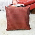 thumbnail image 2 of Handmade Eco-Friendly 16''x16'' Decorative Cushion Covers Checked Silk Red Indoor Pack Of 1, 2 of 4