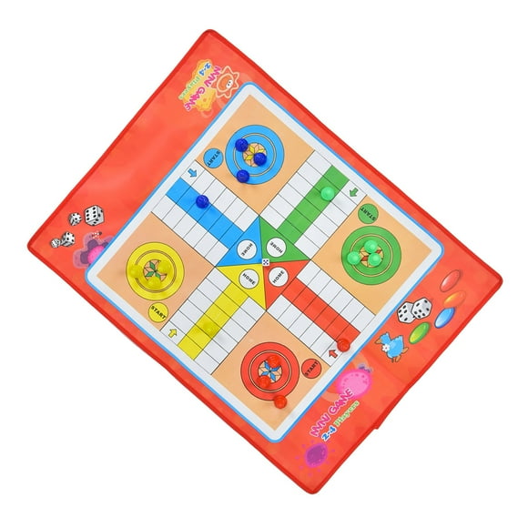Ludo Board Game Snakes And Ladders Board Game Kids Non Woven Fabric Non Woven Traditional Snakes Ladders Playing Children Kids Toys Ludo Family Game Board Set
