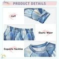 thumbnail image 4 of BZSMCE Unisex Pajama Set Snug-Fit Cotton Sleepwear Ocean Wave Shells in Blue Printed, 4 of 7