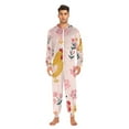 thumbnail image 2 of Chickens Adult Onesie Pajamas Slim Fit Christmas One Piece Suit Pjs for Women and Men Hooded Zipper, 2 of 7