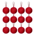 thumbnail image 2 of Aoznliie Christmas Ornaments, Christmas Tree Ornaments with Soft Flocked Velvet Finish, 12 Pack Christmas Ball Ornaments for Tree Wreath Decor,5x3 in, 2 of 8