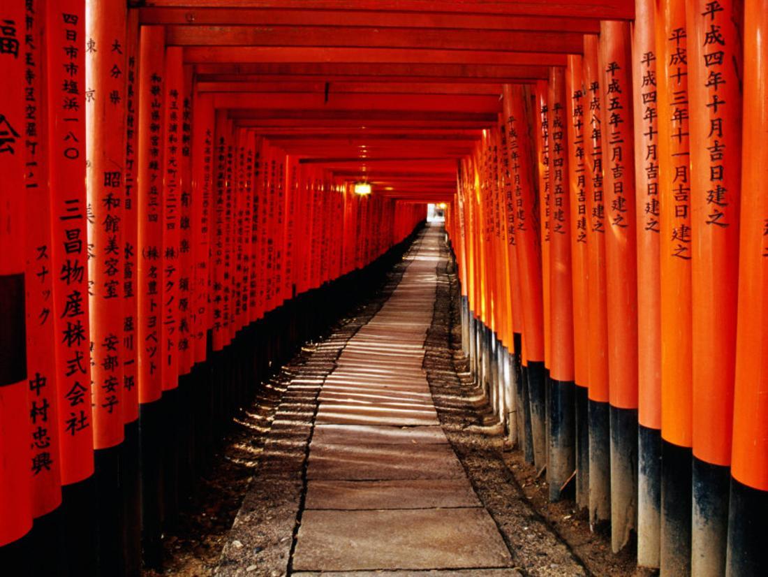 Fushimi Inari Taisha Torii Tunnels Japan World Culture Unframed Photographic Print Wall Art By Frank Carter Walmart Com
