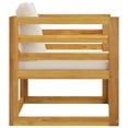 thumbnail image 4 of vidaXL Patio Chair with Cream Cushions Solid Acacia Wood, 4 of 6