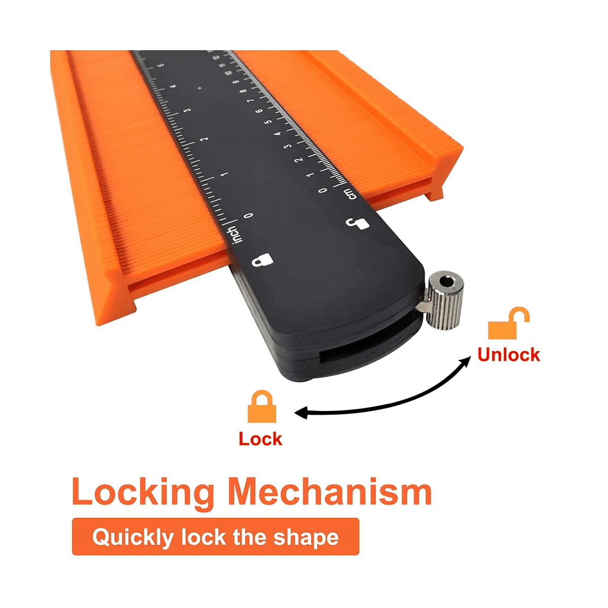 10 Inch Super Gauge Shape and Outline Tool, Contour Gauge Tool with
