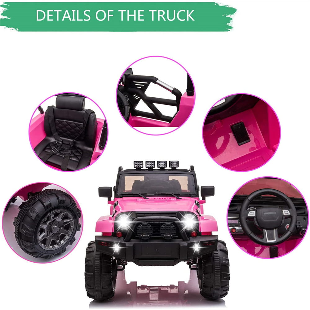 Ride on Car Toys for Girls, 12V Ride on Cars with Remote Control 