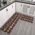 thumbnail image 2 of Geometric Triangle Brown Pattern Anti Fatigue Kitchen Rugs Set Of 2, Non Slip Washable Decorative Floor Mats for Kitchen Sink Laundry, 17"x30" and 17"x47", 2 of 6