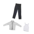 thumbnail image 1 of Figuras de acción 1/12, conjunto de camisa y pantalones , decoración de muñecas, ropa de muñeca de moda negro, 1 of 9