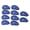 Blue, variant on Riousery 10-Piece Golf Iron Club Head Cover Set Breathable Nylon Mesh Soft Fleece Lining Protective Gear For Sports Enthusiasts 6.7 inches / 17.0 cm, Blue