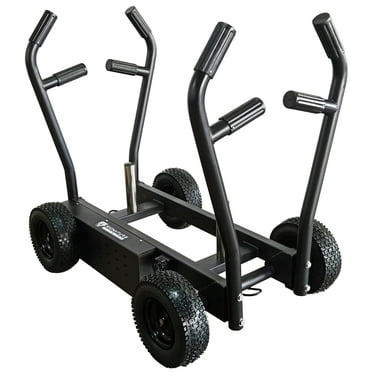 BalanceFrom BF-PS Sisyphos Push Sled - 8 Adjustable Levels of Resistance Plus Plate Loaded Weight Resistance, Black