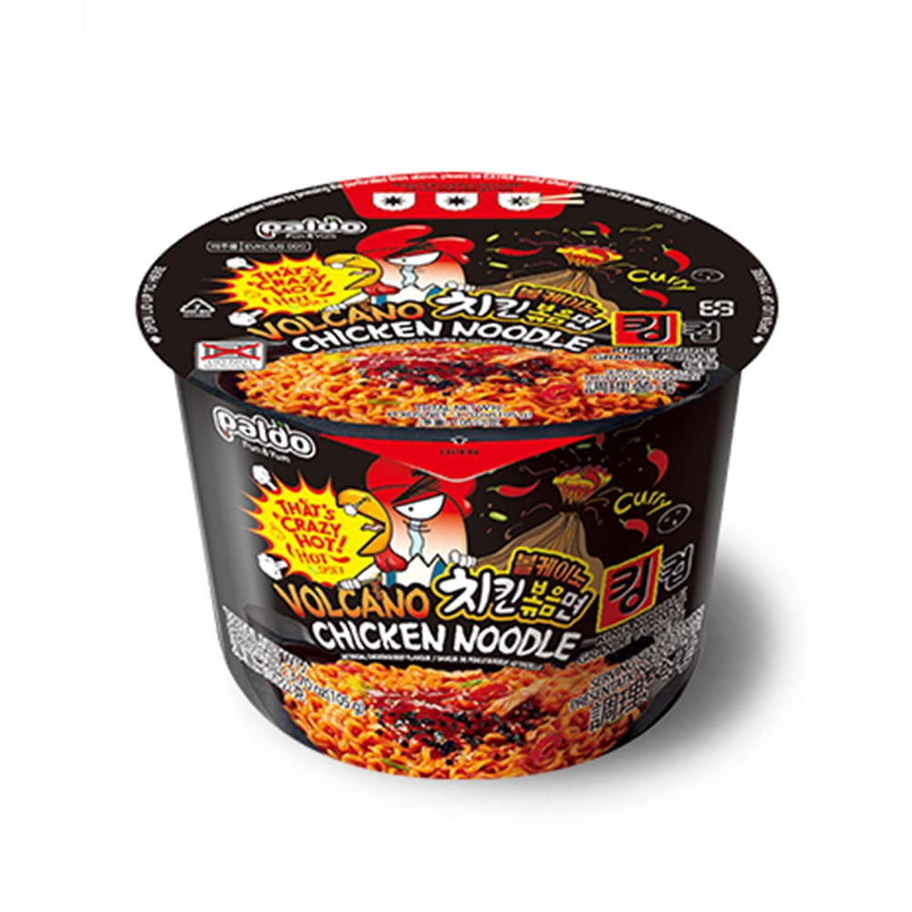 (Pack of 16), Paldo Volcano King Cup - Chicken Noodle, 3.7 oz