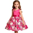 thumbnail image 2 of MEZZALL Girls Floral Print Sleeveless Party Dress Summer Casual A-Line Tiered Ruffle Children Beachwear Adorable Dresses, 2 of 9