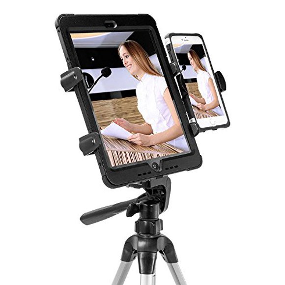 ARKON TW Broadcaster Tablet and Phone Tripod Mount Holder for Streaming Live Video