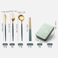 thumbnail image 4 of 304 Stainless Steel Flatware Set of 4 Detachable Portable Reusable Utensils Travel Camping Cutlery Set With Box For Camping Picnic Office including Cutter Fork Spoon Chopsticks, 4 of 8