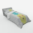 thumbnail image 2 of Ambesonne Tropical Bedding Set 3 Pcs, Heart Eyes Pineapple, Twin XL, Multicolor, 2 of 2