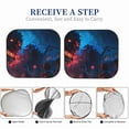 thumbnail image 5 of Kdxio Spooky Halloween Night Scene Print 2-Piece Sun Shade Front Windshield - Foldable Car Front Window Sunshades for Most Sedans SUV Truck, 5 of 5