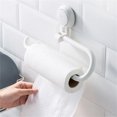 thumbnail image 4 of Fmxomd Paper Towel Holder - Suction Up, White, Wall Mounted, Plastic Kitchen Roll Dispenser Under Cabinet,1Pack, 4 of 9