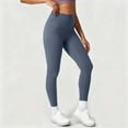 thumbnail image 5 of Vekome Leggings for Women High Waisted Yoga Pants Seamless Solid Lightweight Running Tights Blue L, 5 of 5