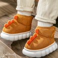 thumbnail image 2 of Otqutp Ankle&nbsp;Boots for Baby Children Cotton Shoes Warm and Non Slip Cotton Boots with Velvet In Winter Boys and Girls Children Boots Children Snow Boots(Brown,1-1.5 Years), 2 of 7