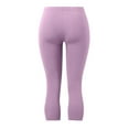 thumbnail image 4 of Dyfzdhu Fleece Lined Leggings for Women Winter Thermal Velvet Leggings High Waist Comfy Trousers Hip Lifting Purple, 4 of 4