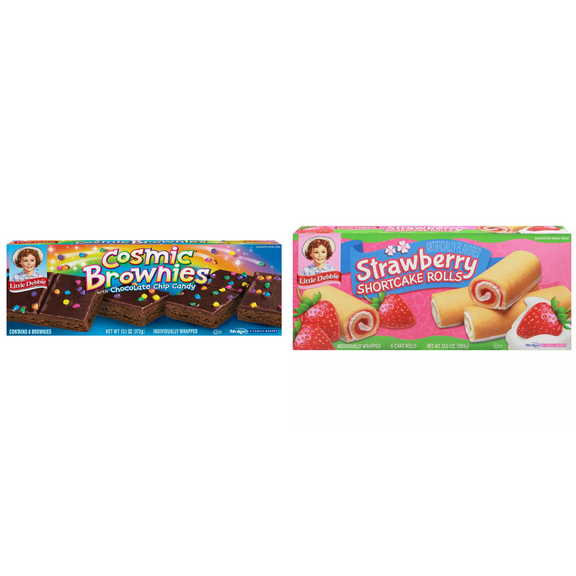 Little Debbie Cosmic Brownies, 6 ct&Little Debbie Strawberry Shortcake Rolls, 6 ct