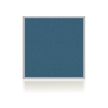 Ghent's Vinyl 4' x 4' Bulletin Board with Aluminum Frame in Ocean Blue