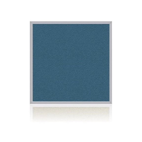 Ghent's Vinyl 4' x 4' Bulletin Board with Aluminum Frame in Ocean Blue