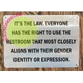 thumbnail image 2 of It's The Law Everyone has The Right to use The Restroom Sign (Silver- Brush Aluminium, 7X10,Rust Free-Aluminium)- Napoli Argento LINE (ref-2201), 2 of 4