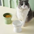 thumbnail image 5 of Cuenco para gatos de patas altas, cuenco para gatos, cuenco para gatos de cerámica a rayas de color negro, cuenco para comida para gatos, protección para las vértebras cervicales, suministros para, 5 of 5