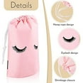 thumbnail image 7 of 200 Pieces Eyelash Aftercare Bags Plastic Makeup Bags Toiletry Makeup Pouch Cosmetic Travel with Drawstring Pink,S, 7 of 7