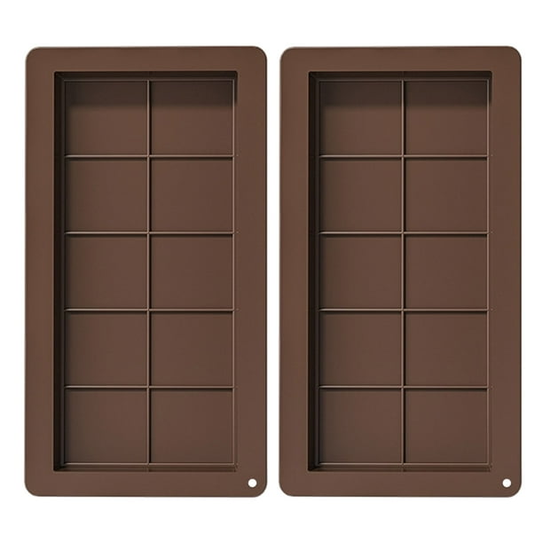 Moldes para Barras Chocolate Antiadherentes Silicona Profunda (estilo C)