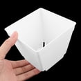thumbnail image 4 of Plastic Square Flower Printed Pot Saucer Holder for Yard Balcony White 4 x 4 Inch 10pcs, 4 of 4