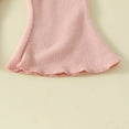 thumbnail image 6 of Fsqjgq Baby Girl Clothes Toddler Girls Fall Winter Bell-Bottoms Outfits Long Puff Sleeve Sweatshirt Tops and Flare Pants 2pcs Clothing Sets 0-6 Months, 6 of 9