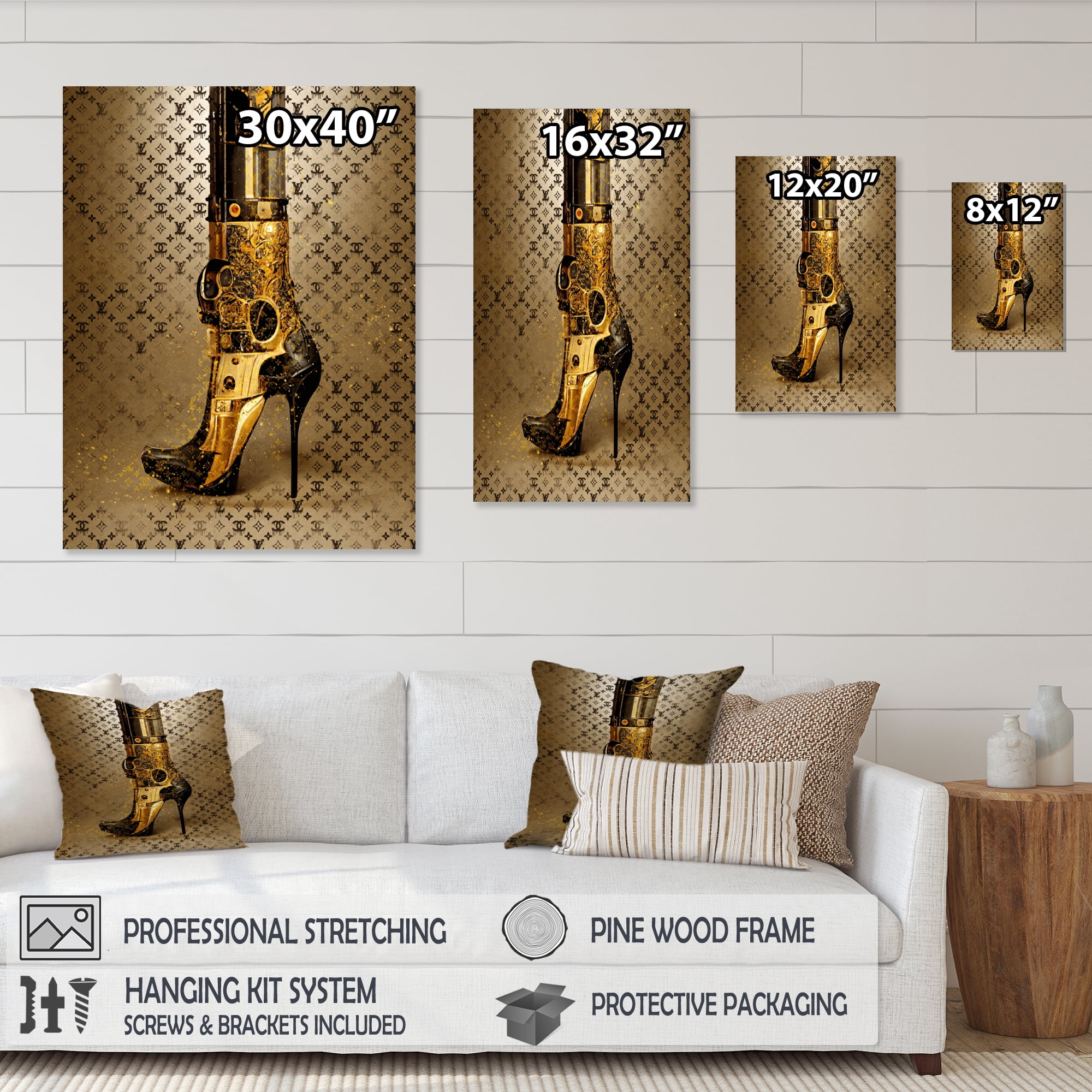 Designart Luxury Brand Bionic Heel I Canvas Wall Art
