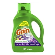 Gain Liquid Laundry Detergent, Moonlight Breeze Scent, 61 Loads, 88 fl oz, HE Compatible