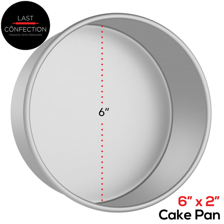 Choice 6 x 2 Round Straight Sided Aluminum Cake Pan
