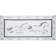 thumbnail image 2 of Ming's Mark GH8111 8' x 11' Galloping Horses Mat, Black/White, 2 of 2