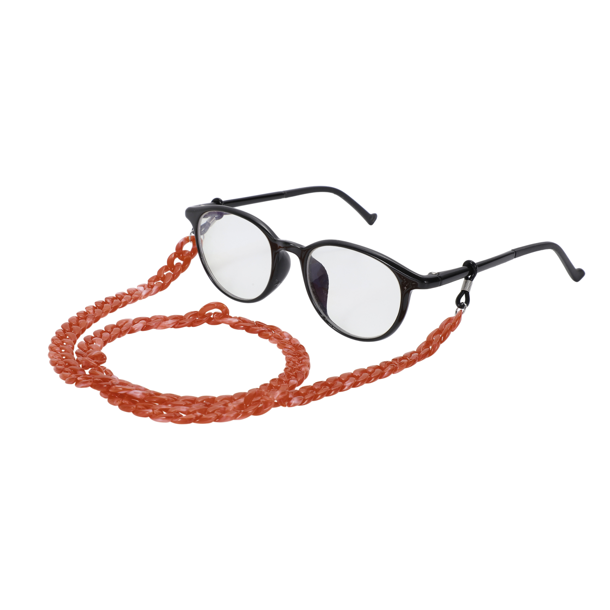 Unique Bargains Dopamine Color Pattern Eyeglass Chain 27.56" 1 Pc Orange
