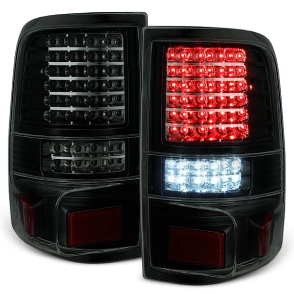 Black Smoke 2004-2008 Ford F150 LOBO Pickup Full LED Tail Lights Brake Lamps Set