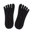 thumbnail image 2 of Calcetines Zulema de cinco dedos invisibles para hombres y mujeres negro, 2 of 8