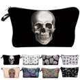 thumbnail image 2 of Women Cosmetic Bag Fashion Digital Printing Skeleton Makeup Bag Toiletry Bag, 2 of 10