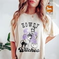 thumbnail image 2 of Howdy Witches T-Shirts for Women Men, Halloween Fun Graphic Tee Short Sleeve Tops - Vintage Ivory, 2 of 5