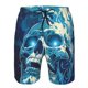 thumbnail image 3 of Fotbe Abstract Blue Skull Trajes de Baño Estampados para Hombre, Shorts de Verano de Secado Rápido, Ropa de Playa, Bañadores-Small, 3 of 6