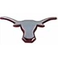 thumbnail image 2 of Université du Texas Longhorns Métal Auto Emblem (Chrome (Orange Trim)), 2 of 2