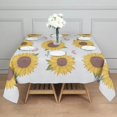 thumbnail image 3 of Sunflower Square Tablecloth 42x42in(107x107cm) – Waterproof Polyester Printed Table Cover, Wrinkle Resistant & Washable for Kitchen Dining Picnic Party Decor, 3 of 6