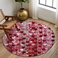 thumbnail image 2 of Round Rug 7Ft Washable Non-Slip, Watercolor Love Circle Area Rugs for Living Room Bedroom, Valentine's Day Heart Glitter Romantic Indoor Floor Mats Carpet Runner for Home Decor Aesthetic, 2 of 8