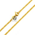 thumbnail image 2 of 18K Solid Yellow OR White Gold Wheat Chain AU750 Diamond-cut Square Wheat Chain 18", 2 of 10